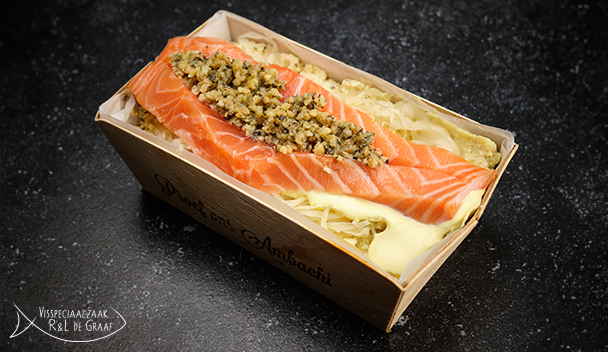 Zalm-zuurkoolschotel